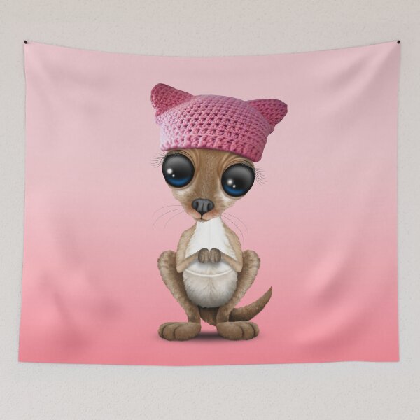 Item preview, Cute Baby Kangaroo Wearing Pussy Hat designed and sold by JeffBartels.