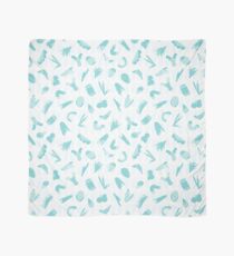 Light Blue and White Abstract Cut Out Shapes Scarf
