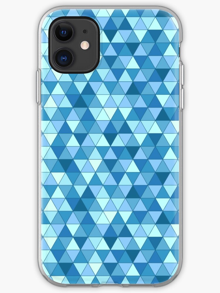 Blaues Dreieck Muster Iphone Hulle Cover Von Ninamcbina Redbubble