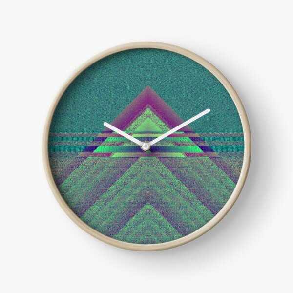 Chevron Series: Teal 1 Clock