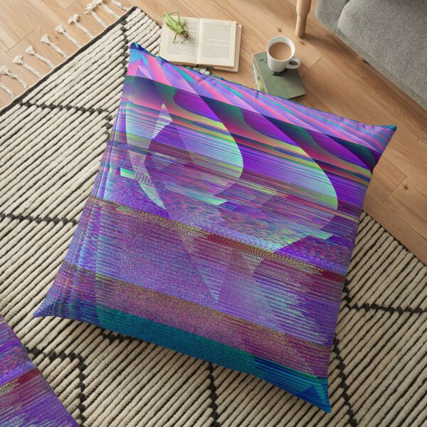 Targa Series: Purple Glitch Floor Pillow