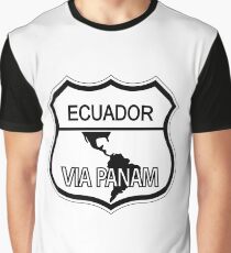 Ecuador Via Panam Pan American Highway Shield Graphic T-Shirt