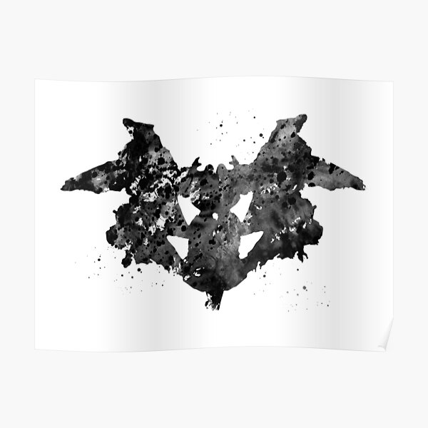 Rorschach test icon. Simple style Rorschach test background symbol. brand  logo design element. Rorschach test t-shirt printing. Vector for sticker.  Stock Vector