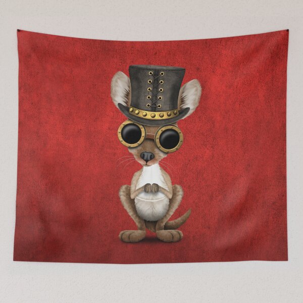 Item preview, Steampunk Baby Kangaroo Red designed and sold by JeffBartels.