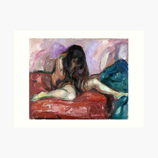 Weeping Nude By Edvard Munch Reproduction Art Print For Sale By