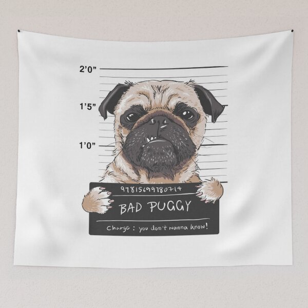 Item preview, Bad Puggy  Mug Shot designed and sold by pugmom4.