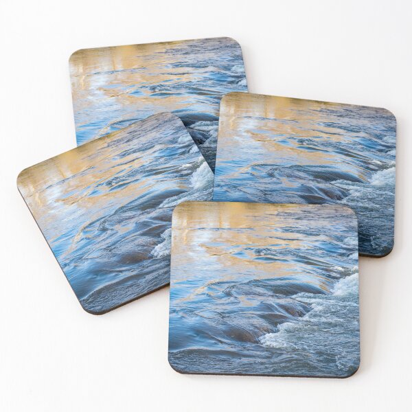 Item preview, Autumn River - Silky Flow in Sapphire Blue and Heliodor Yellow  designed and sold by Georgia Mizuleva.