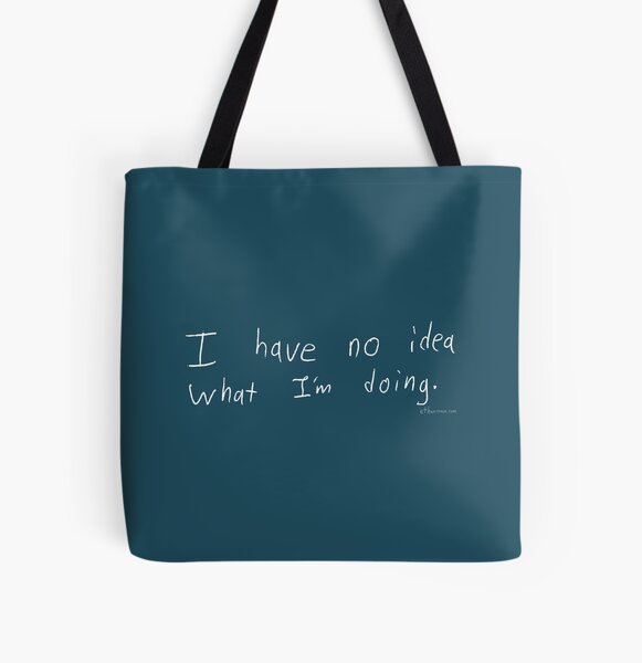 What Am I Doing - White All Over Print Tote Bag