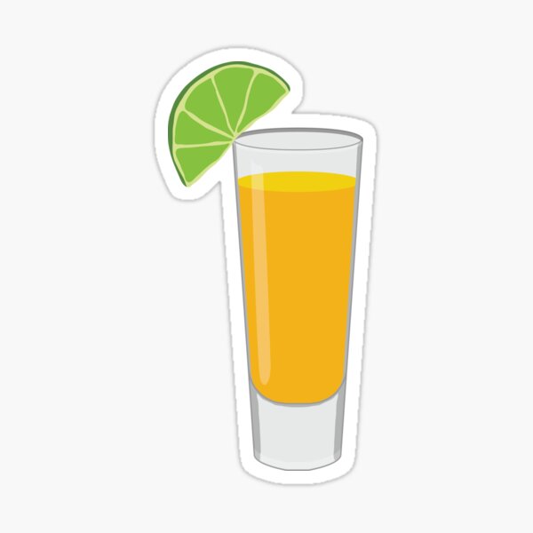 Tequila Shot Illustration Pegatina