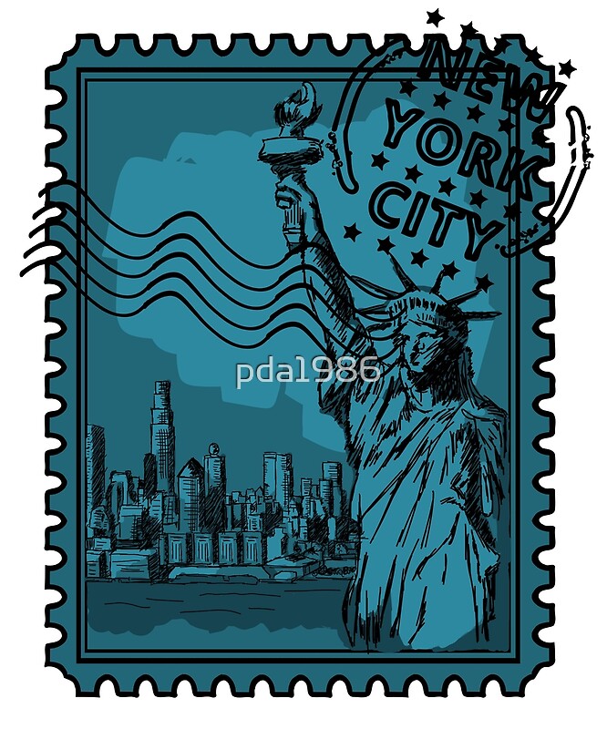“New York City Stamp” by pda1986 | Redbubble