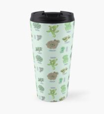 Succulent Repeating Pattern with Names Travel Mug
