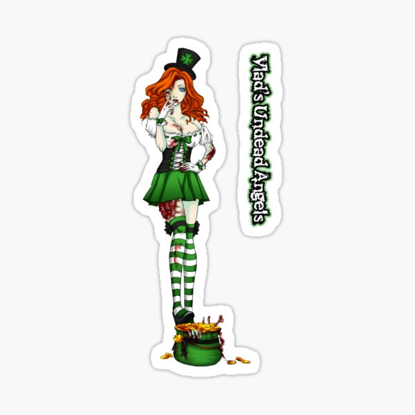 Undead Angels: Zombie St. Patty's Day Sticker