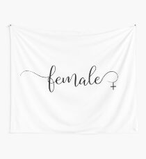Inspirational Quote Female Wall Tapestry
