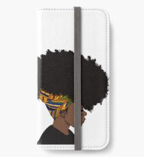 großer Afro iPhone Flip-Case/Hülle/Klebefolie