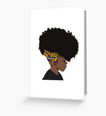 big afro Greeting Card