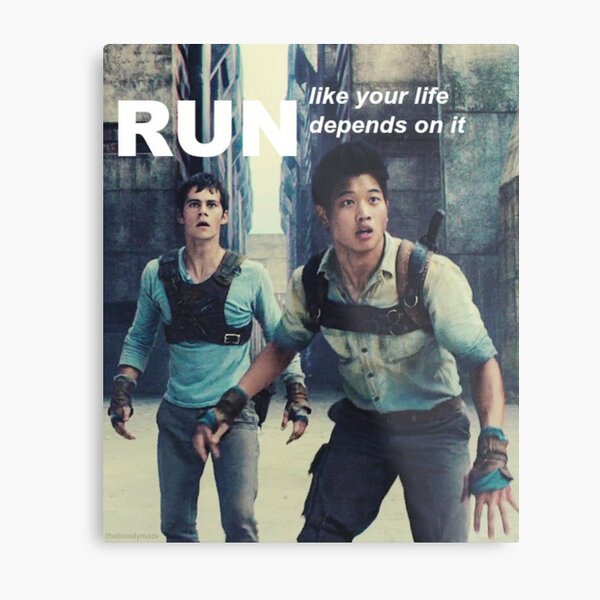 Run like your life depends on it, because it does Metal Print