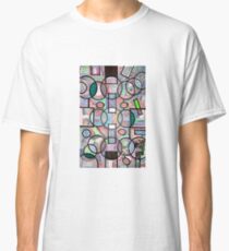 Abstract lines colorful vibrant colors Classic T-Shirt