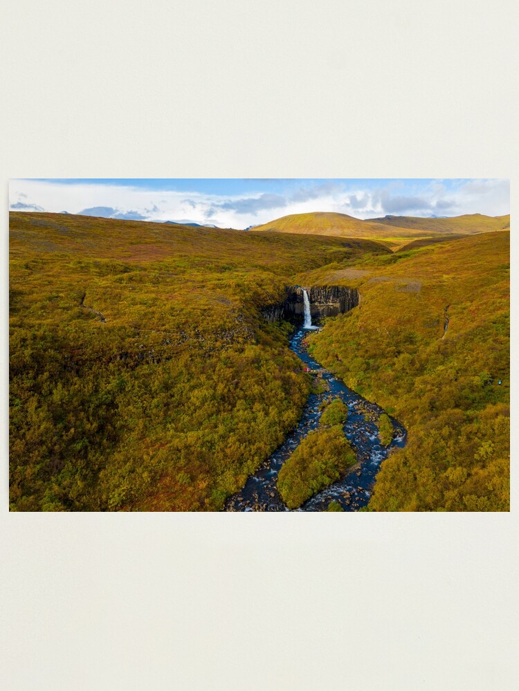 Thumbnail 2 of 3, Photographic Print, Svartifoss Waterfall Iceland designed and sold by AdrianAlford.