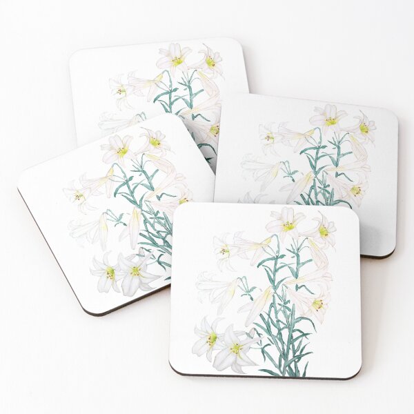 Artikelvorschau, handgemaltes weißes lilienzweigaquarell entworfen und verkauft von SelenePaintings .