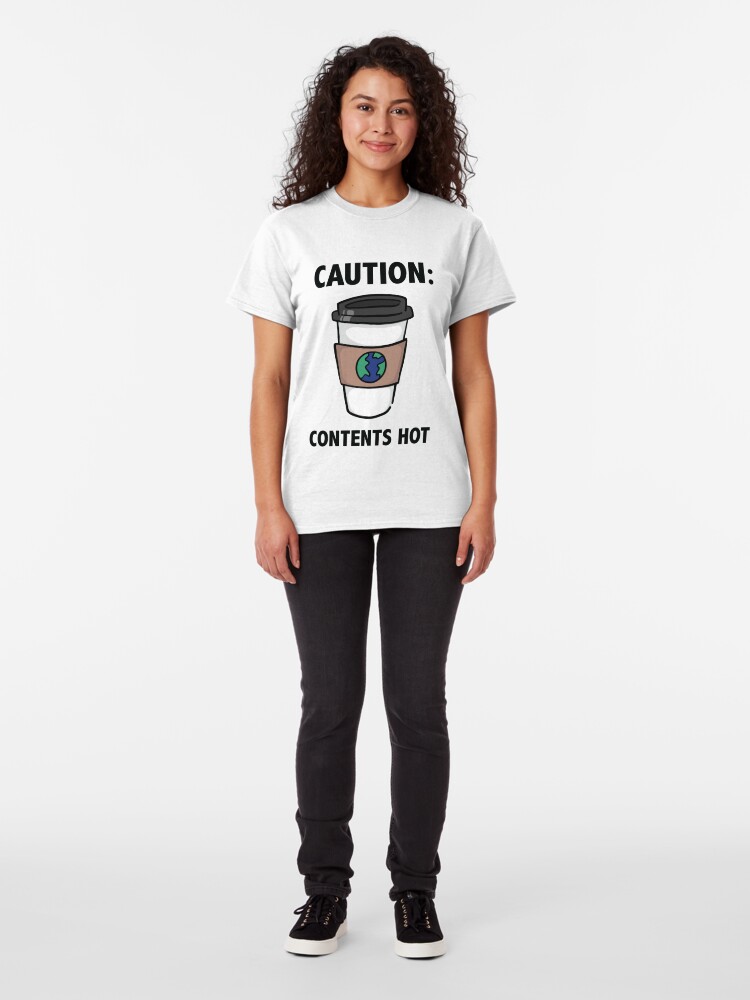 caution contents hot shirt