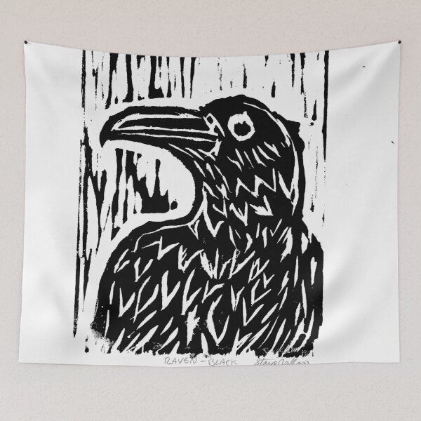 Item preview,  Raven Woodblock designed and sold by Stacie Arellano.