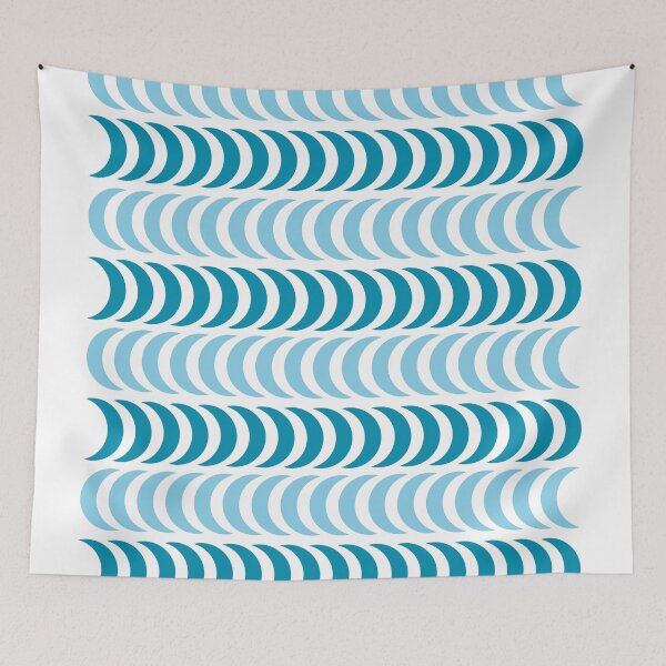 Item preview, half moons blue designed and sold by CREATINERY.