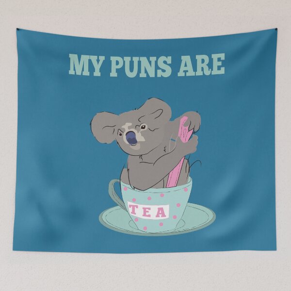Item preview, My Puns Are Koala Tea Funny Humor Sayings Gift designed and sold by Klimentina.