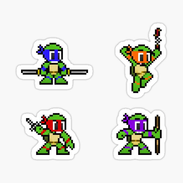 8-Bit TMNT Sticker