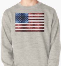 Rotes Blau der USA-Flaggen funkelt Sweatshirt