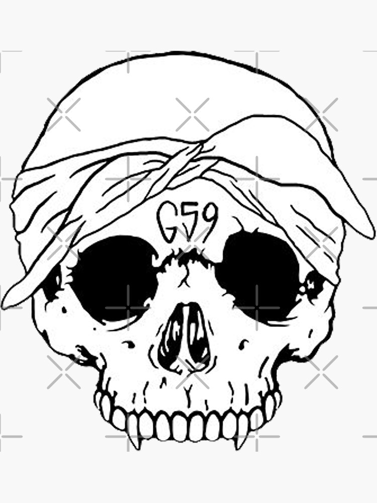 "g59 skull" Sticker for Sale by zatatare Redbubble