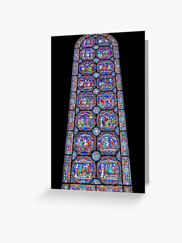 Photo Of Stained Glass Window In Canterbury Cathedral Greeting Card By Gigges Redbubble