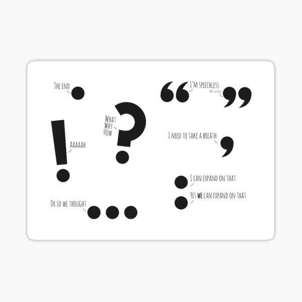 Punctuated Sticker
