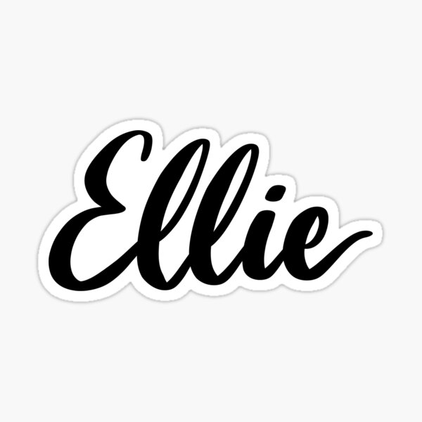 Ellie Female Name - in Stylish Lettering Cursive Typography Text