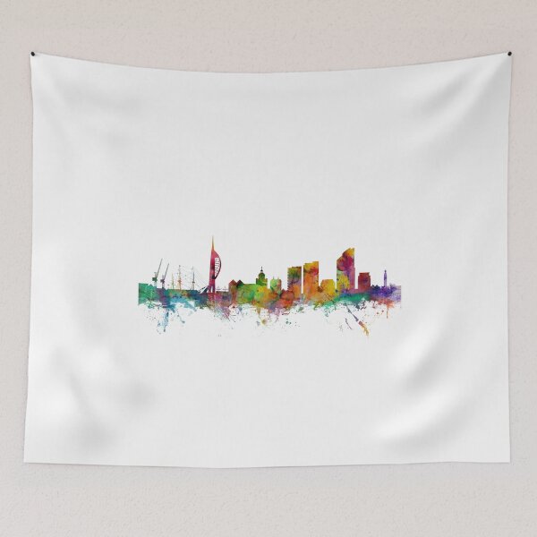 Item preview, Portsmouth England Skyline designed and sold by ArtPrints.