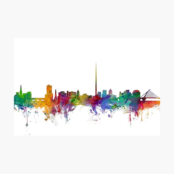 Dublin Ireland Skyline Photographic Print