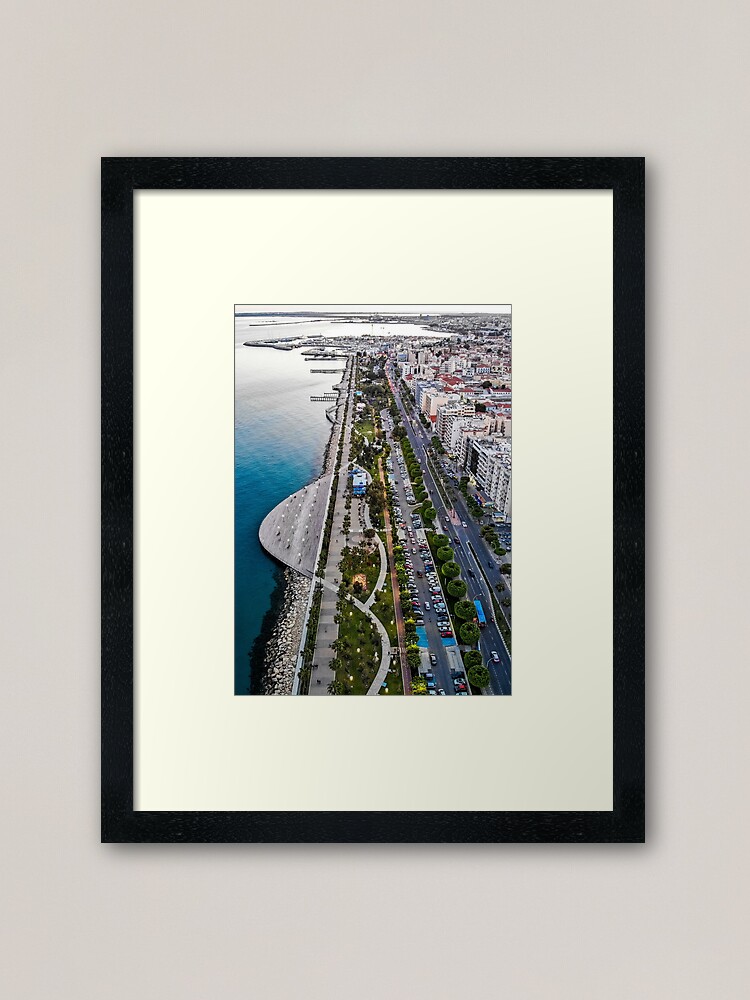 Framed Art Print, Beautiful Limassol designed and sold by DRONY