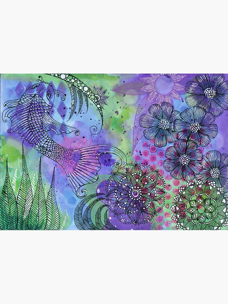 Thumbnail 7 von 7, Gerahmter Kunstdruck, der Koi im See designt und verkauft von Miriam Ide.
