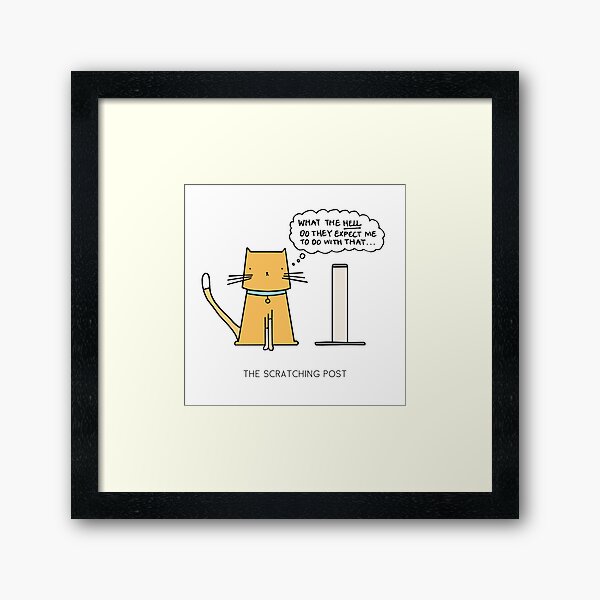 THE SCRATCHING POST Framed Art Print