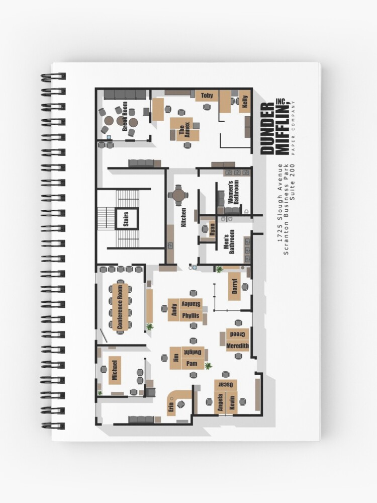The Office Floor Plan Dunder Mifflin 1725 Slough Avenue