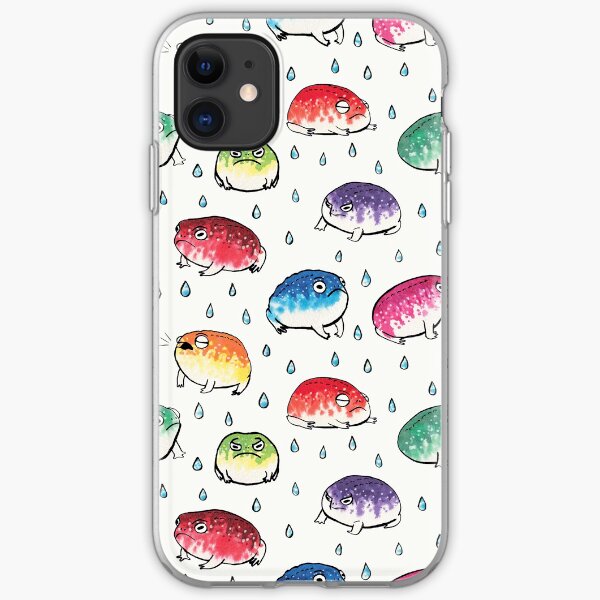Round Rain Frogs iPhone Soft Case