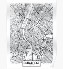 Vector poster city map Budapest Poster