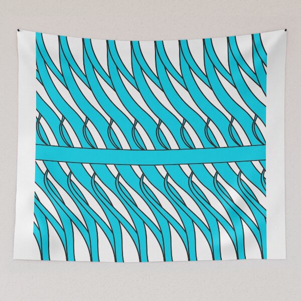 Item preview, abstract blue waves designed and sold by CREATINERY.