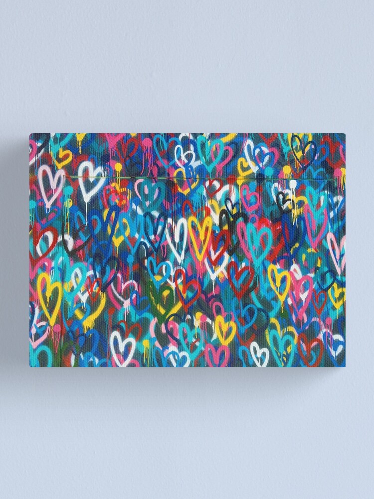 Graffiti Hearts Love Canvas Print For Sale By Higraphicdesign Redbubble