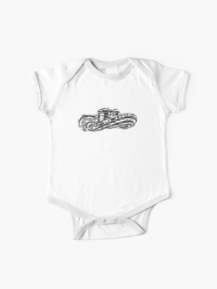 Body Para Bebe Sombrero Vueltiao En Blanco Y Negro Patron De Tinta Fondo Negro De Diego T Redbubble