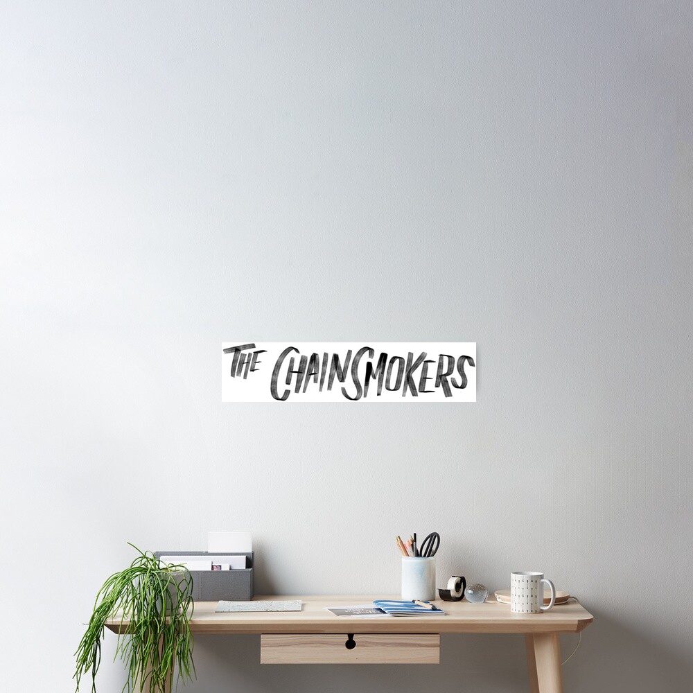 "CHAINSMOKERS LOGO" Poster by daviide Redbubble