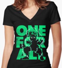 Camiseta entallada de cuello en V Uno para todos - Héroe