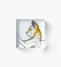 cat Acrylic Block