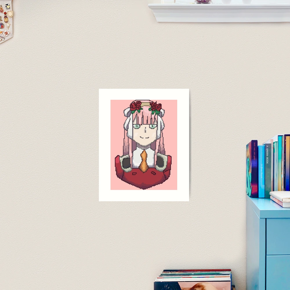 Zero Two pixel art Art Print by uwntu