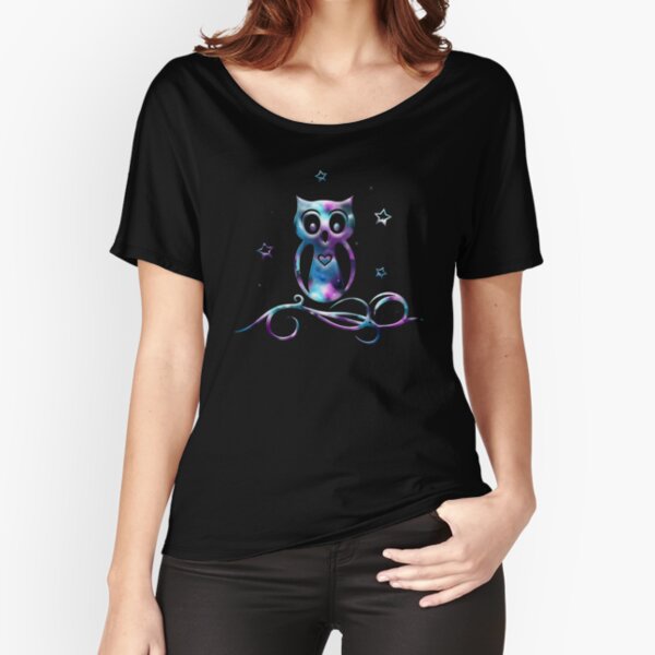 Item preview, Galaxy owl with stars designed and sold by Christine Krahl.