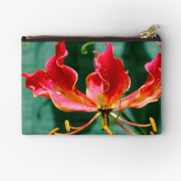 Flame Blossom Zipper Pouch